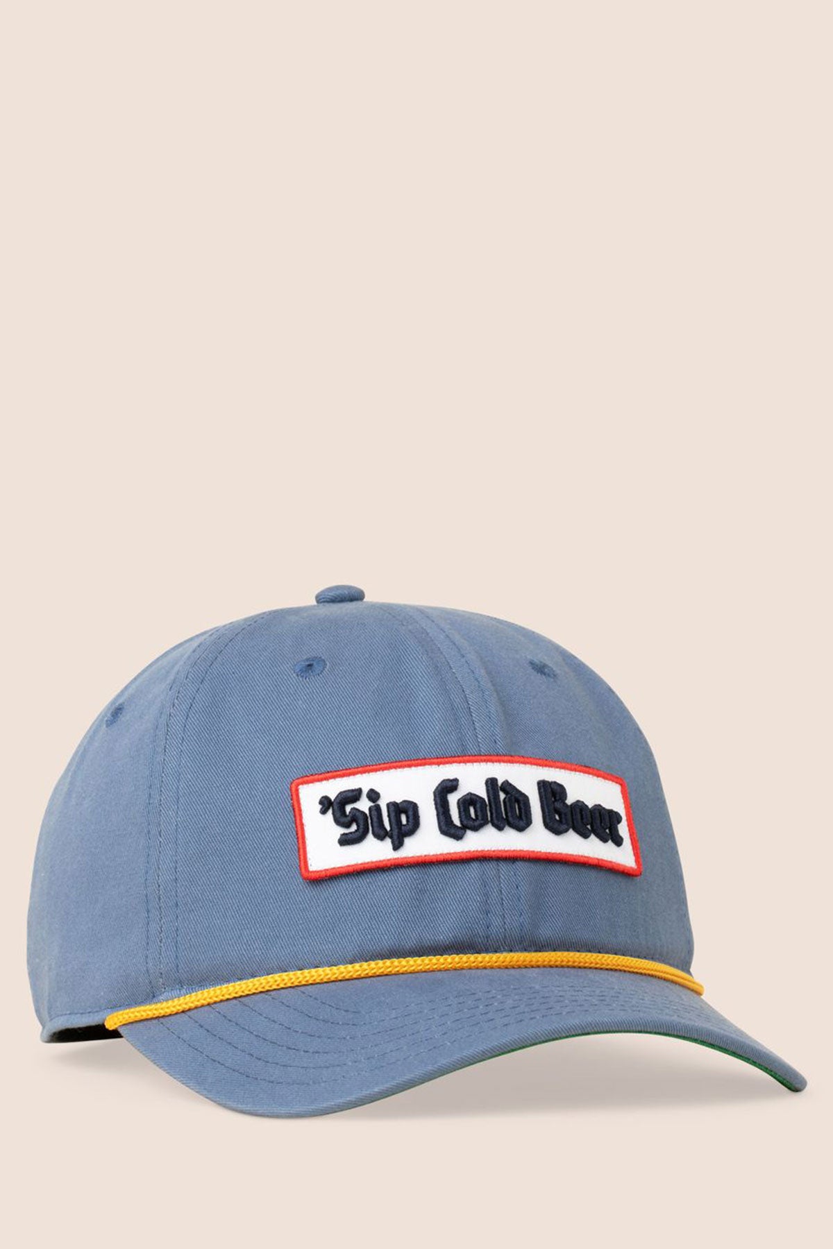 Sip Cold Beer / Cotton Twill Yellow Rope